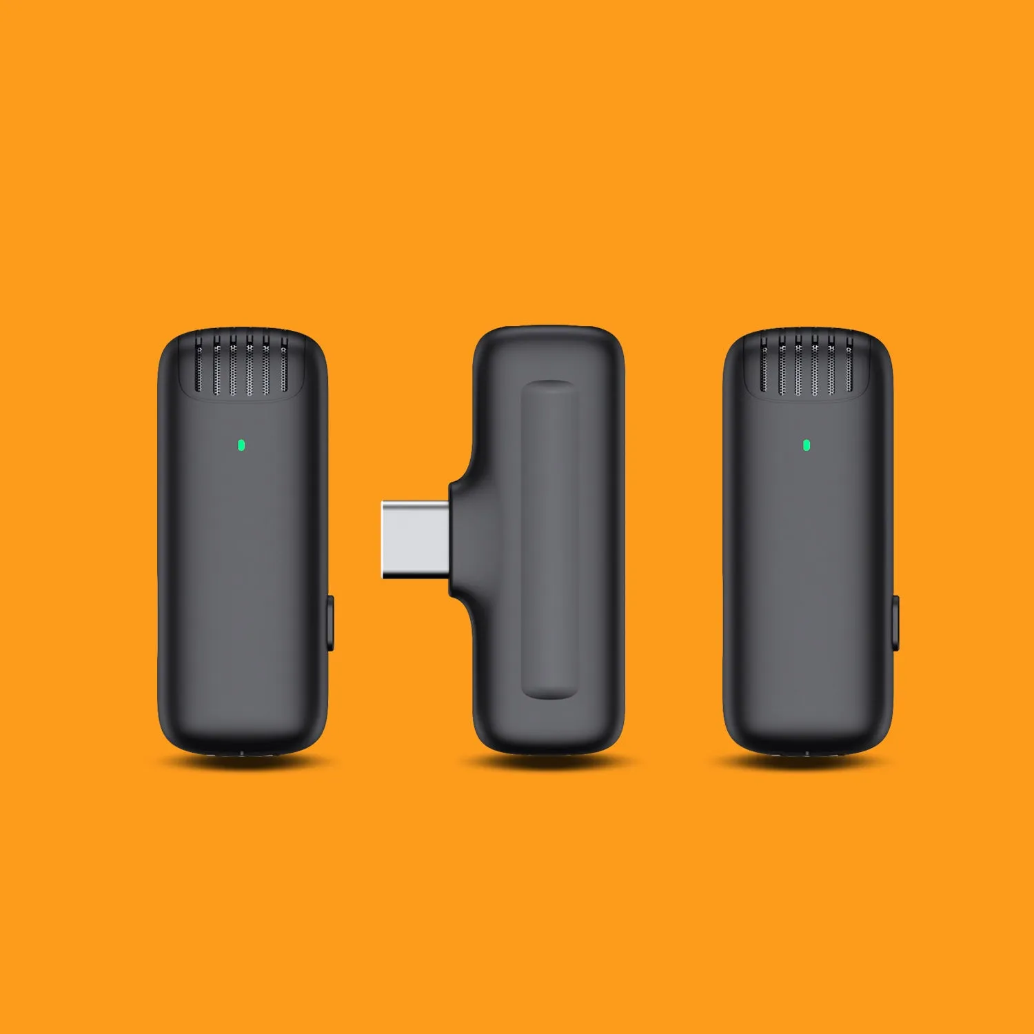 Wireless lavalier microphone with charging case, condenser type, Bluetooth 5.1, 47x15x15.6 mm
