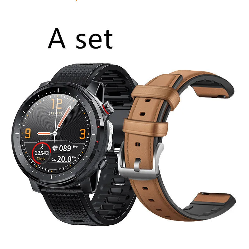 Full-touch smart bracelet with alloy case and 1.3-inch round TFT screen on wrist