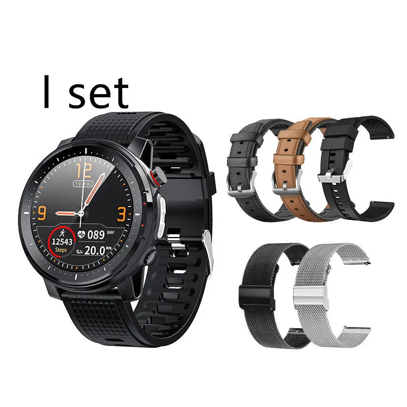 Full-touch smart bracelet with alloy case and 1.3-inch round TFT screen on wrist