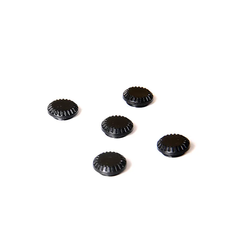 Black plastic camera shutter button with 1cm diameter for mechanical shutter replacement