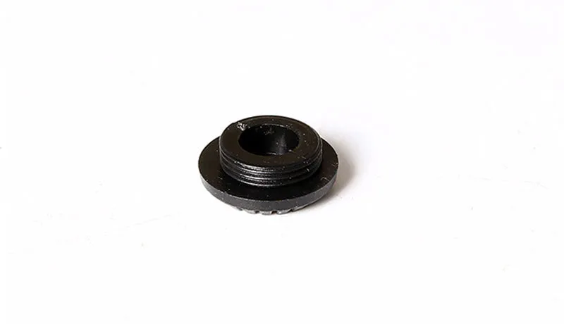 Black plastic camera shutter button with 1cm diameter for mechanical shutter replacement