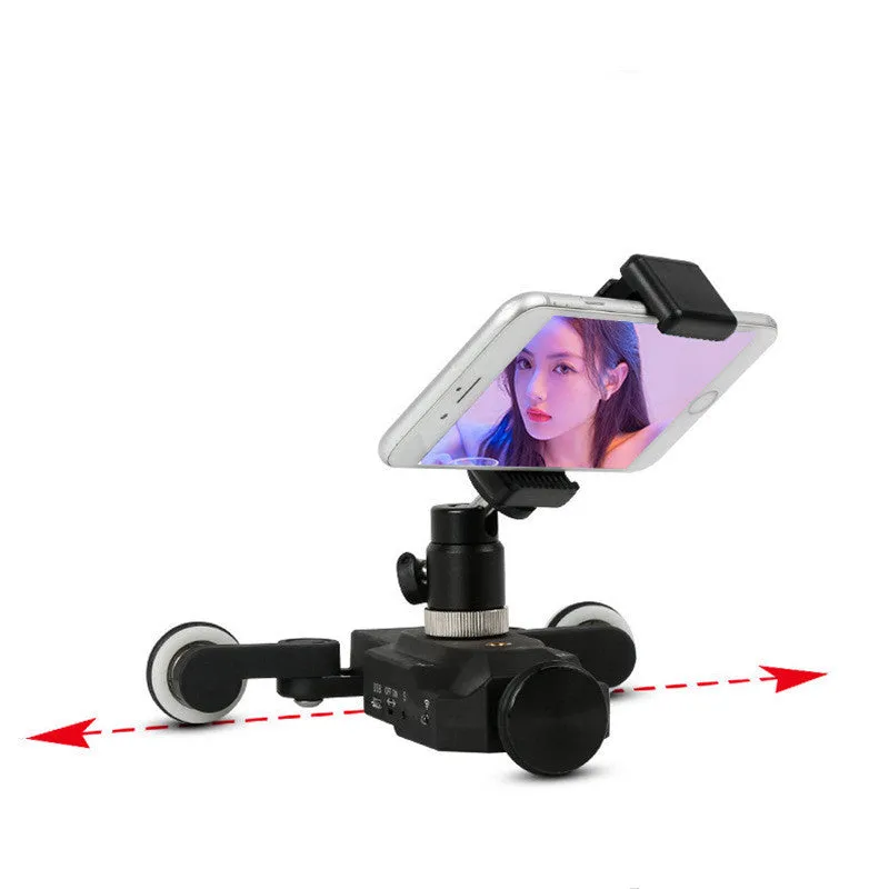 Wireless remote control smartphone slide rail with pan/tilt head on a table