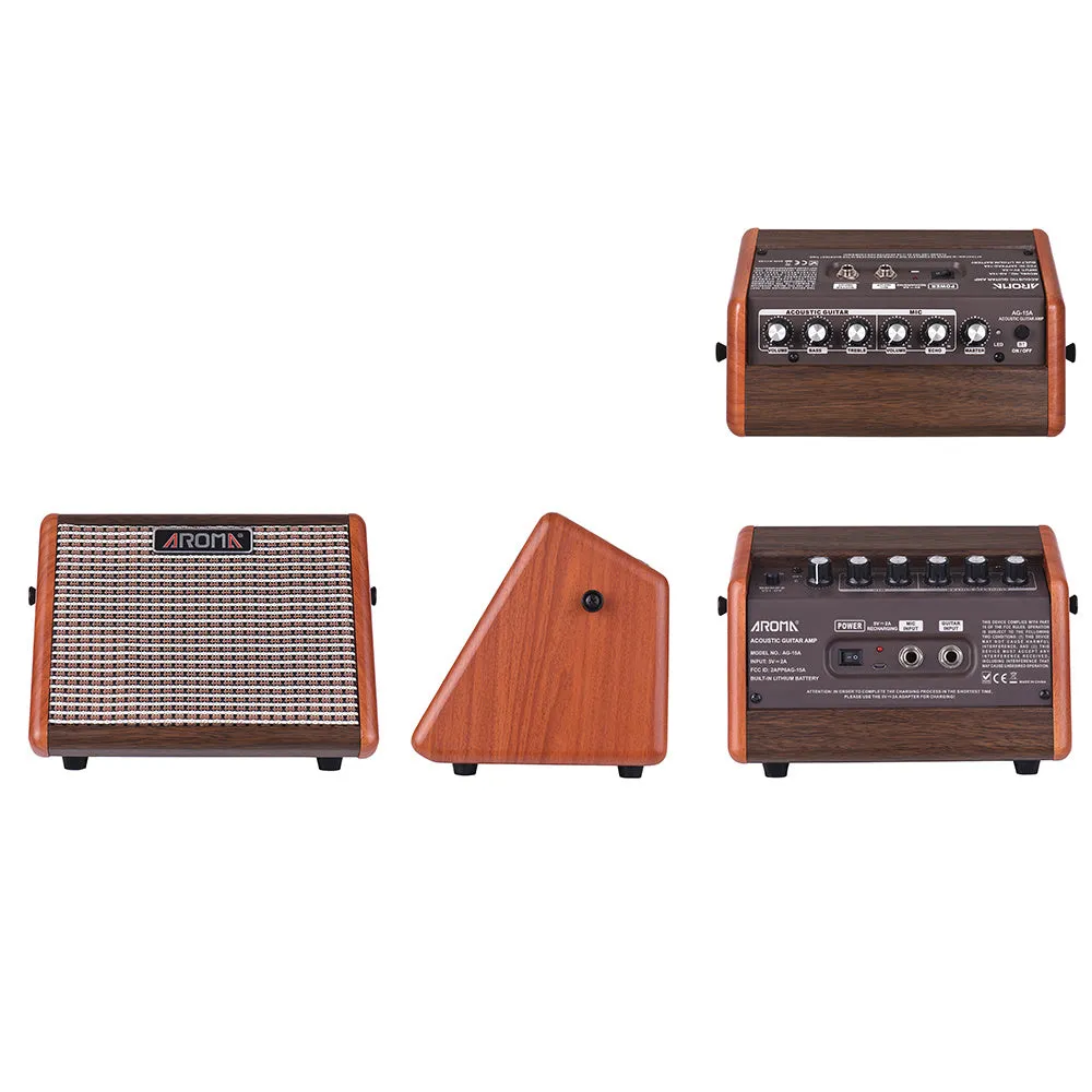 Anoma Acoustic Guitar portable Bluetooth speaker with wood shell and USB port