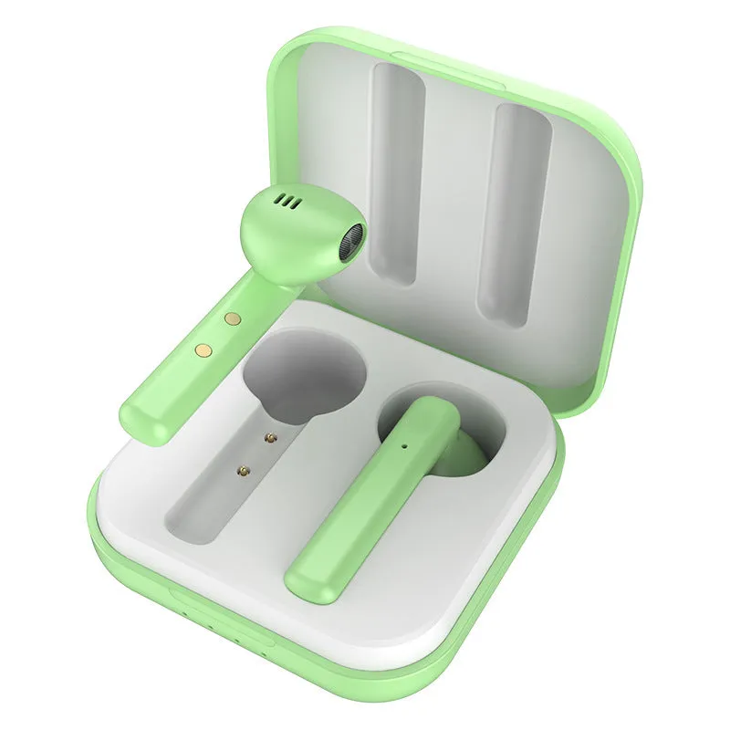 M1011 Macaron wireless sports headphones in multiple colours with charging bin