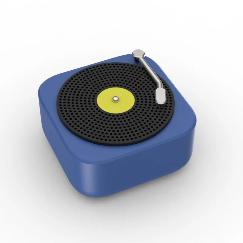 Wireless mini portable Bluetooth speaker in compact design with USB charging, available in blue, green, orange, white colours