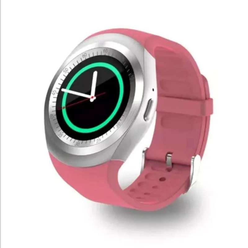 Pedometer Bluetooth card watch with 1.5-inch OLED screen and silicone strap in English white