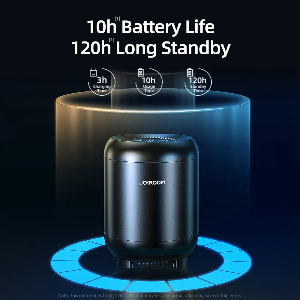 Home small portable outdoor 3D ring audio Bluetooth speaker in black with 5W output and 2200mAh battery