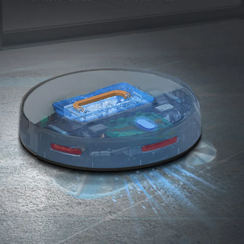 Automatic intelligent sweeping robot in black and white, with brushless motor, 600ml capacity, 320x320x78mm size