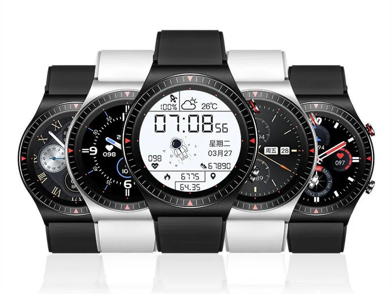 Music Recording Bluetooth Call Smart Watch with 1.28 Inch Touch Screen, 4G Memory, 260mAh Battery, TPU and Silicone Wristband for Business, Adults, Elderly, Black and White, Health Monitoring and Sleep Analysis Compatible with Android and iOS Platforms