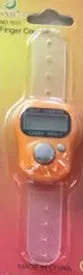 Electronic finger counter ring in black with digital display for knitting crochet and sewing tally