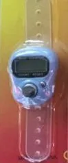 Electronic finger counter ring in black with digital display for knitting crochet and sewing tally