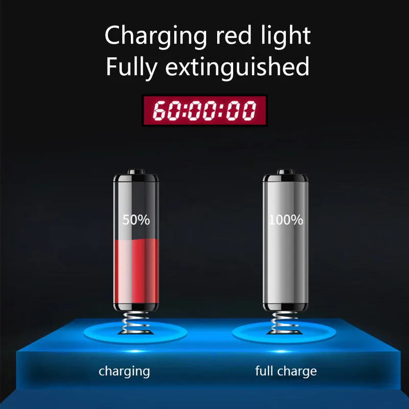Lithium polymer AAA rechargeable battery set with USB charging port, 1200mAh capacity, flame retardant casing