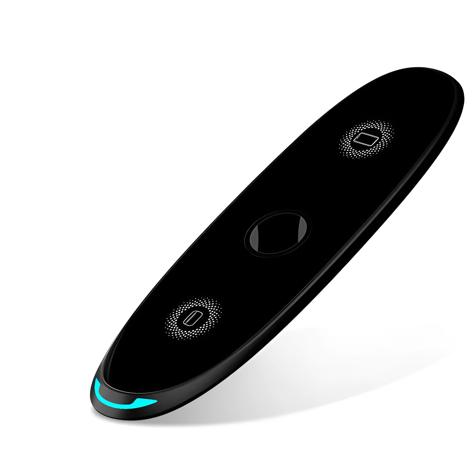 Three-in-one wireless charger for watch and headset 220x70mm black colour