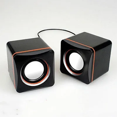 Black square USB-powered 2.0 computer speaker for 700B model desktop peripheral
