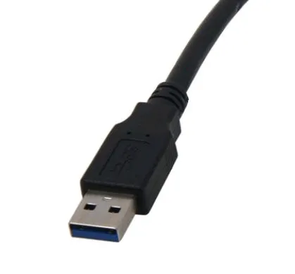 DM-HN09 mini USB 3.0 to HDMI adapter cable in black with two connector ends