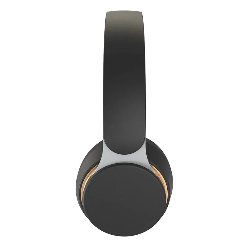 07S Bluetooth headset in Black, head-mounted with Bluetooth 5.0 and battery display, on a simple background