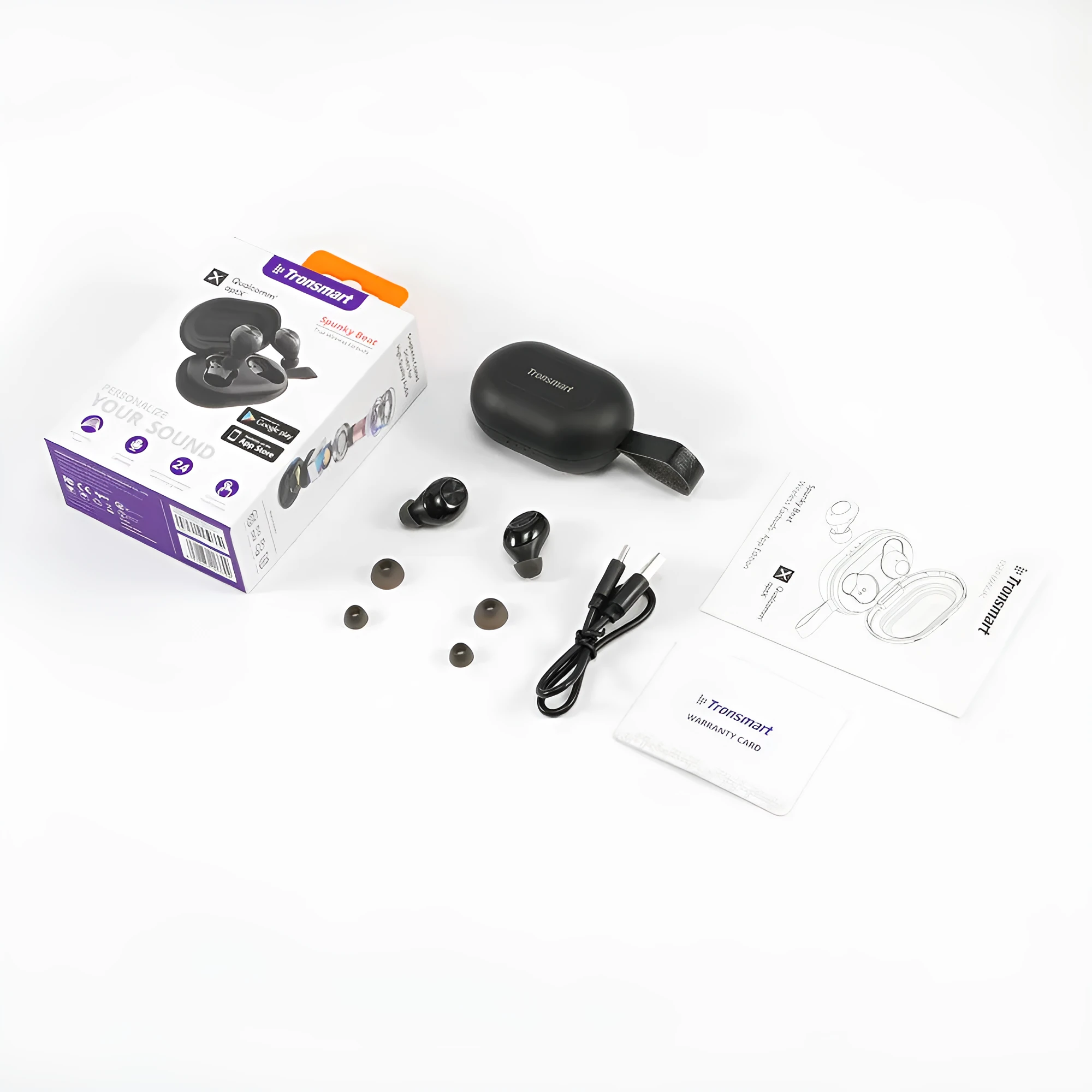 Tronsmart Spunky Beat wireless Bluetooth in-ear headphones with touch controls.