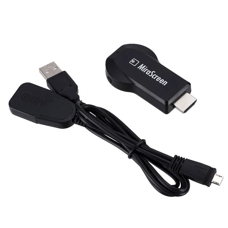 Mirascreen 2.4G WiFi push treasure HDMI adapter card in black for screen mirroring