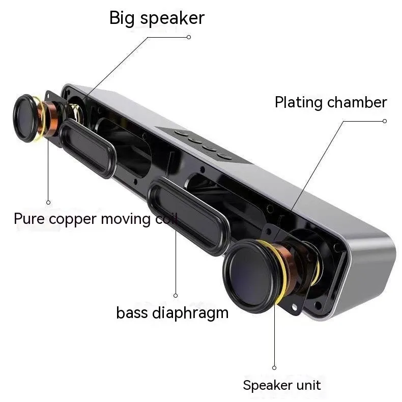 E91 Colourful Bluetooth Speaker with Light in black, portable design with USB power and built-in controls