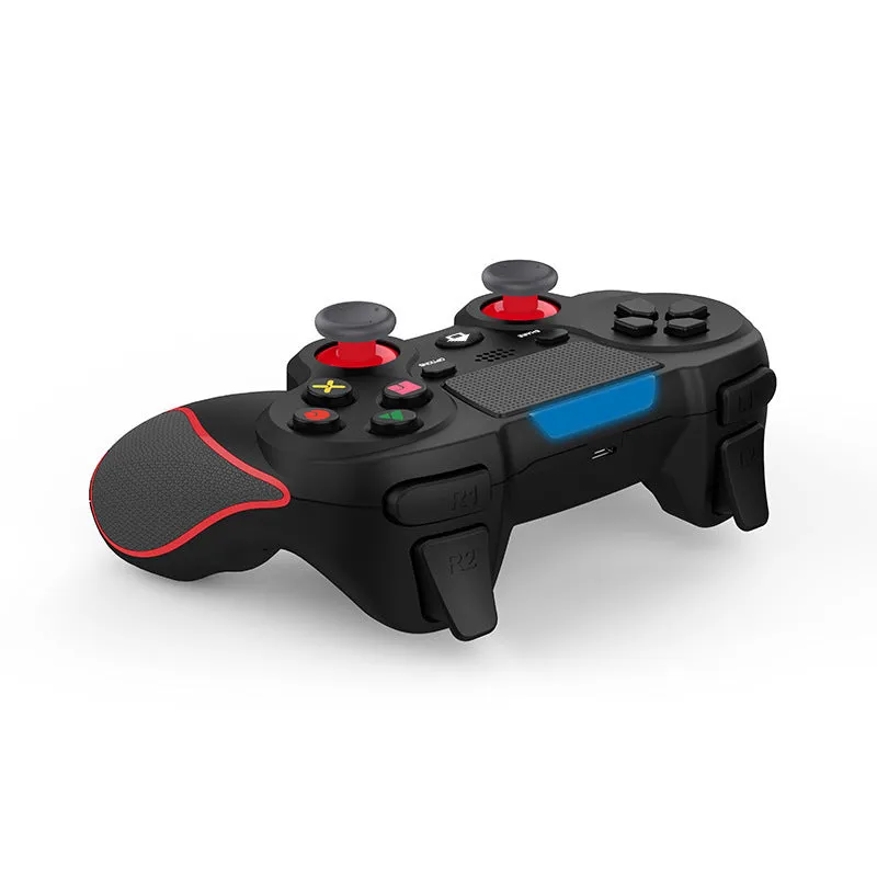 PS4 wireless gamepad in blue colour with ABS construction and vibration function