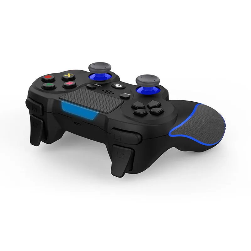 PS4 wireless gamepad in blue colour with ABS construction and vibration function