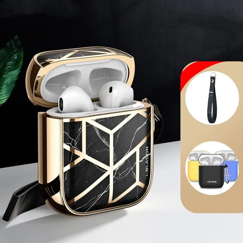 i-Blason TPU protective sleeve for AirPods 1/2 with anti-loss hand strap in black