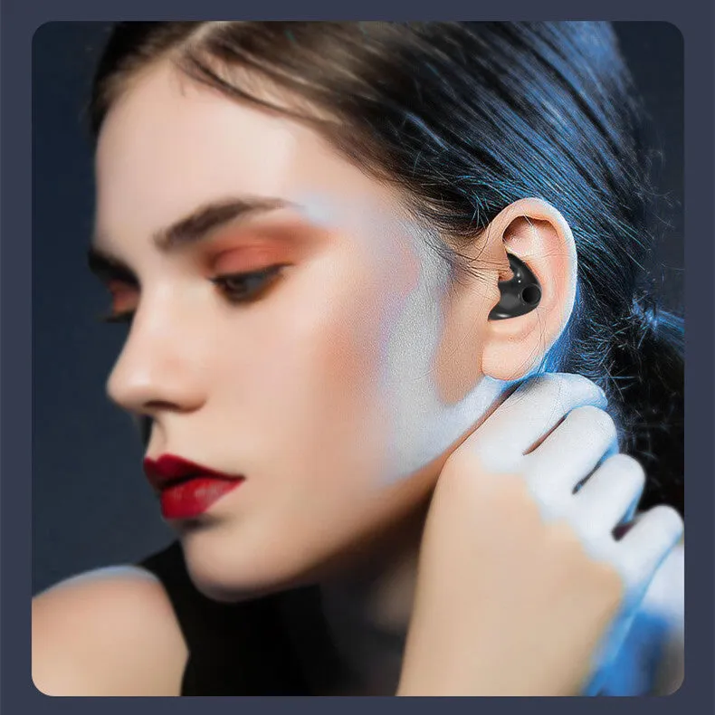 Dual stereo sleep Bluetooth headset wireless in black MD538 with charging compartment
