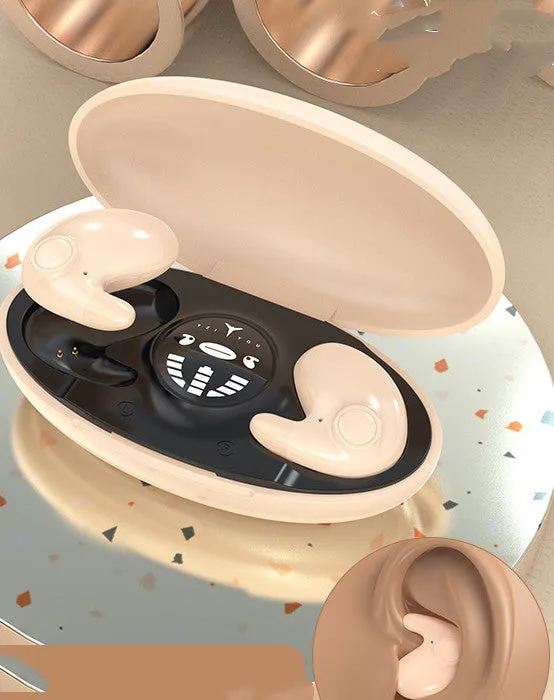 Dual stereo sleep Bluetooth headset wireless in black MD538 with charging compartment