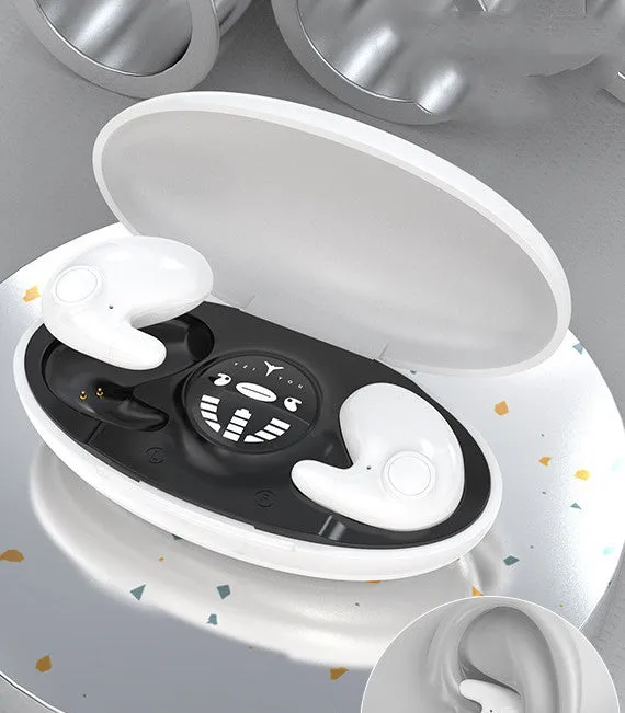 Dual stereo sleep Bluetooth headset wireless in black MD538 with charging compartment