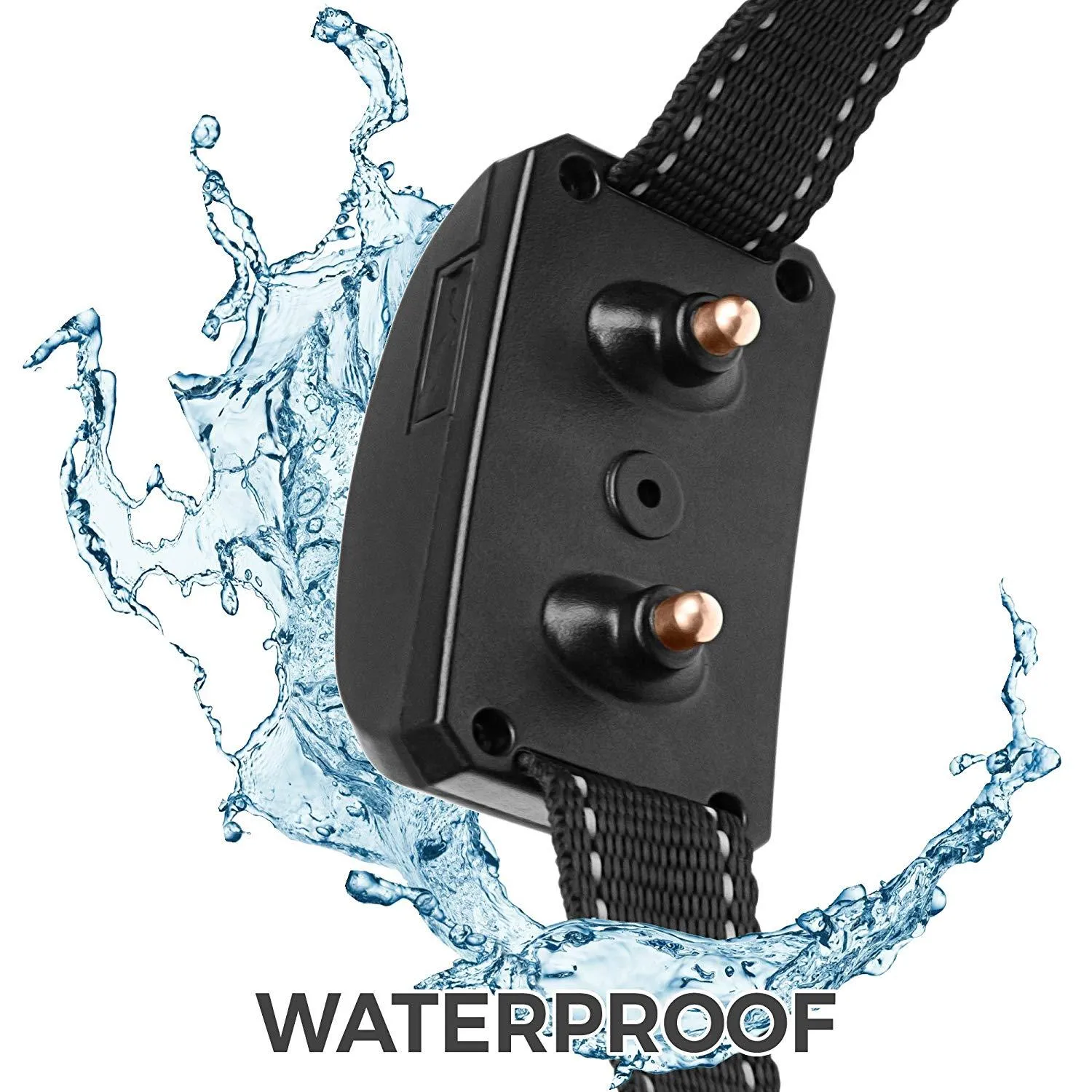 ABS anti-bark dog training collar with digital display, IP54 waterproof, USB rechargeable, adjustable collar strap for dogs 0-63cm neck size