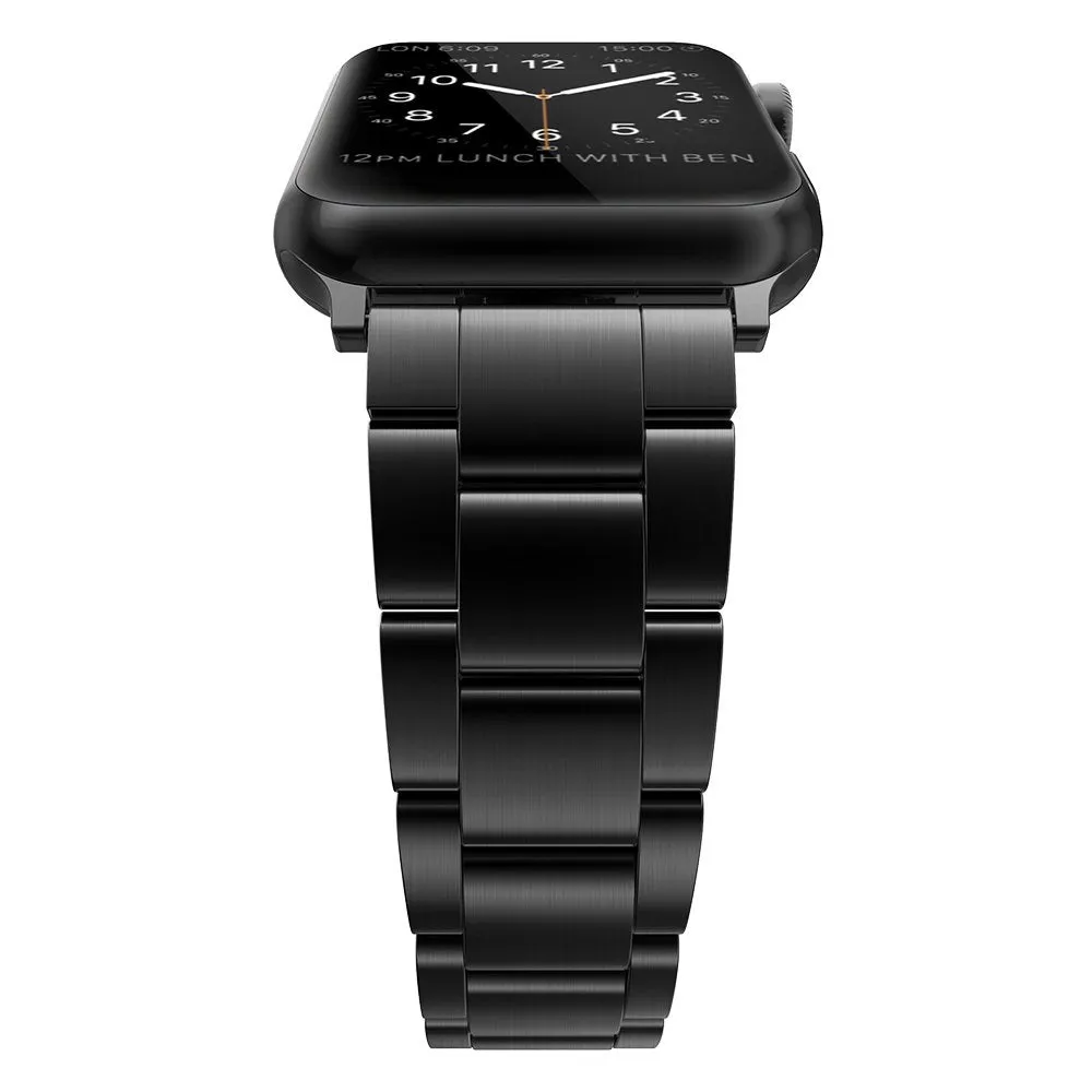 361L stainless steel three beads watch strap compatible with Apple Watch Series 1 and 2 in 38mm and 42mm sizes