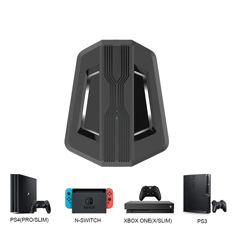 Black host keyboard and mouse converter for PS4, Xbox One, PS3, Xbox 360, ABS plastic, 18x11.5x2.5cm packing size