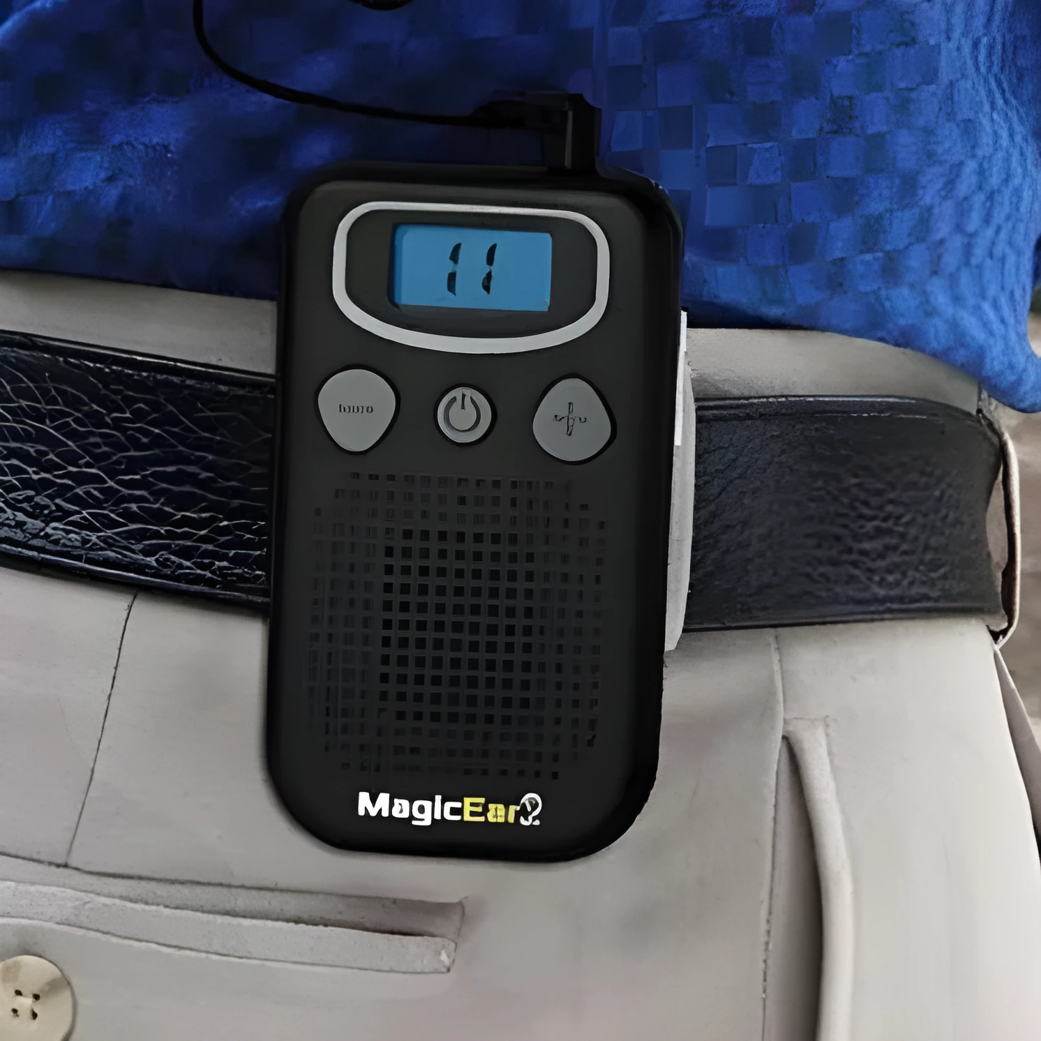 Digital hearing aid for elderly rechargeable compact mobile sound amplifier device