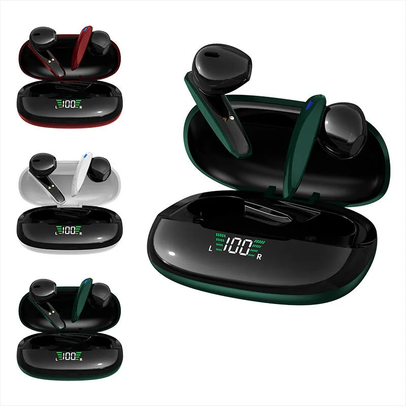 Y2 Green wireless Bluetooth headset with charging case showing low latency gaming earphones