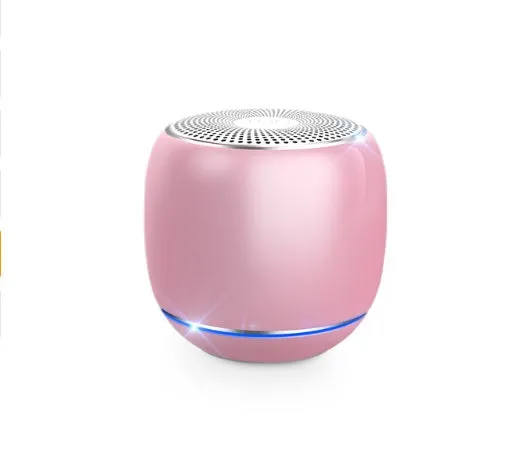 DACOM Q1 mini portable Bluetooth speaker in blue with bass stereo sound and AUX input