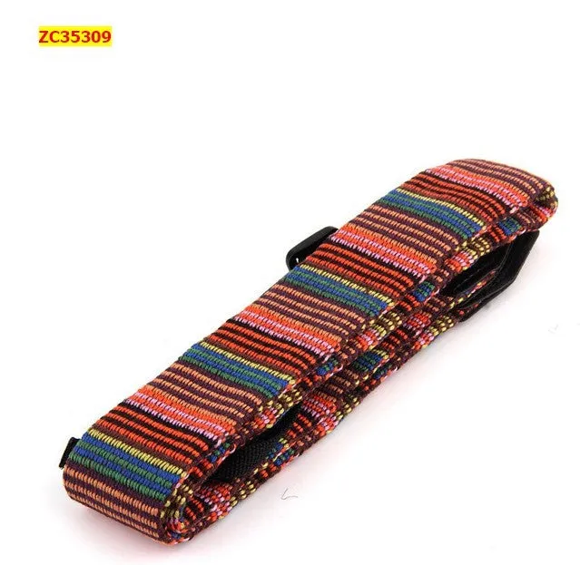 Ibiza Geometric Camera Strap with geometric pattern, adjustable length, available in multiple colours.