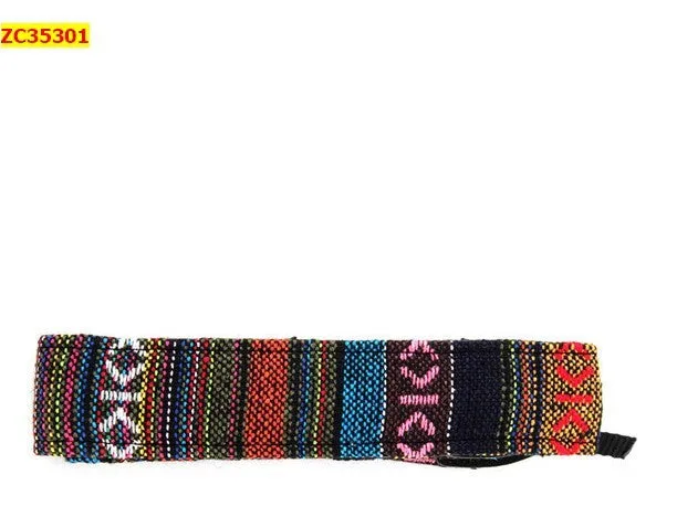 Ibiza Geometric Camera Strap with geometric pattern, adjustable length, available in multiple colours.