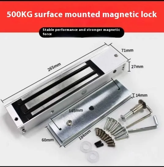 Single door magnetic lock for access control system with 180GK holding force