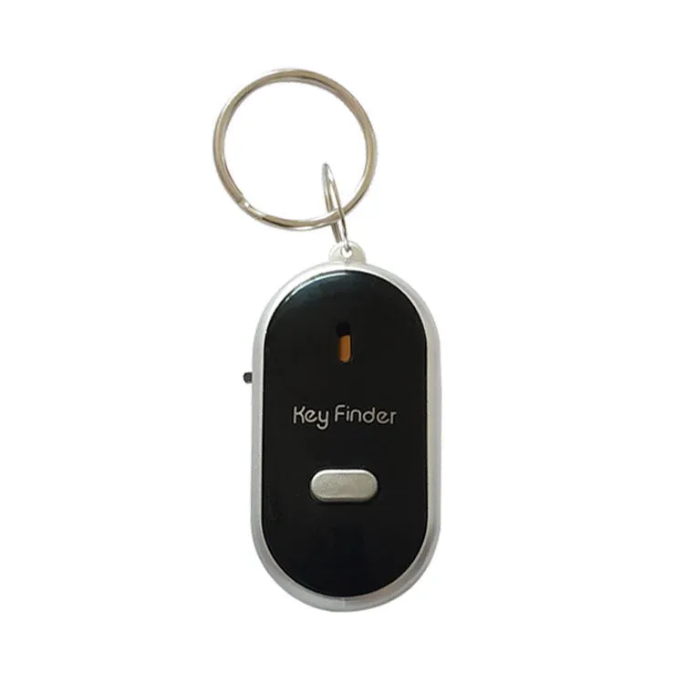 Oval plastic voice control key finder anti-lost device in red, blue, white, black and orange colours