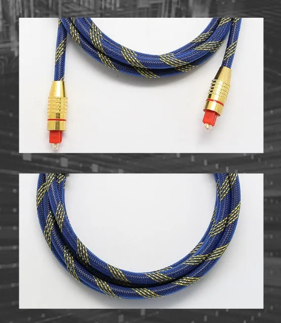 6.0mm PVC sheath audio optical fibre cable in black, multiple lengths available for digital audio connection