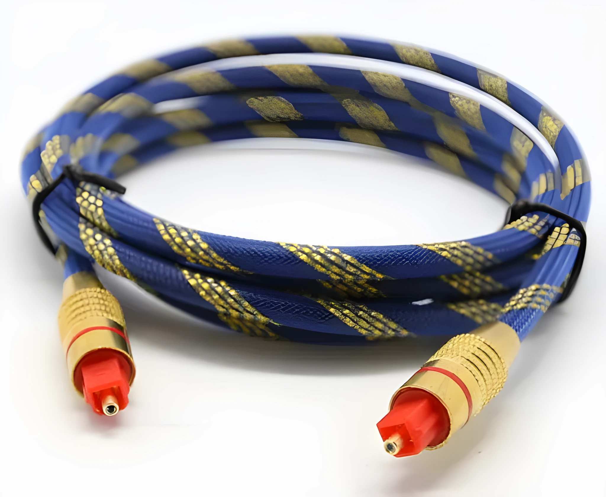 6.0mm PVC sheath audio optical fibre cable in black, multiple lengths available for digital audio connection