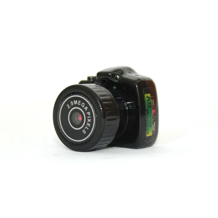 HD compact body camera in black with Mini 8 Pin USB port and Micro SD card slot