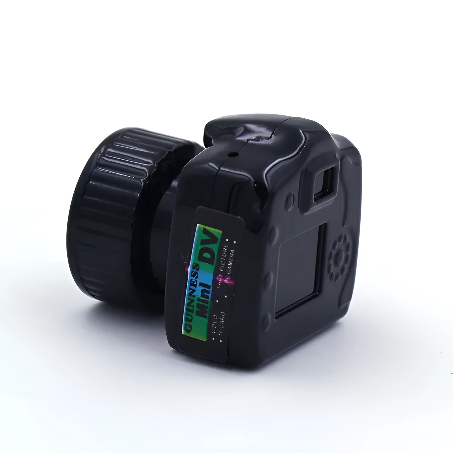 HD compact body camera in black with Mini 8 Pin USB port and Micro SD card slot