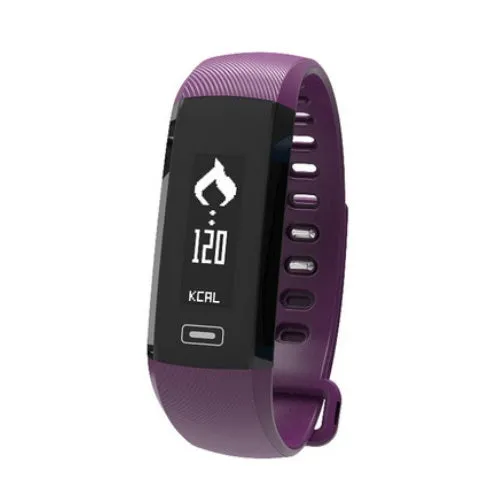 M2 smart bracelet with OLED display silicone band black colour showing health monitoring functions