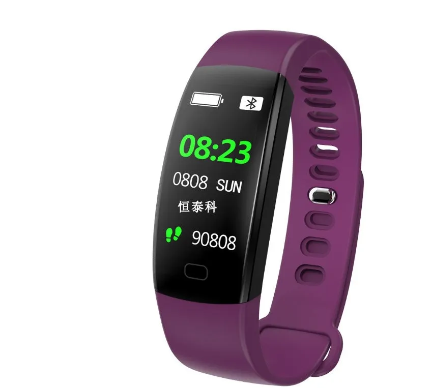 M2 smart bracelet with OLED display silicone band black colour showing health monitoring functions