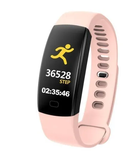 M2 smart bracelet with OLED display silicone band black colour showing health monitoring functions