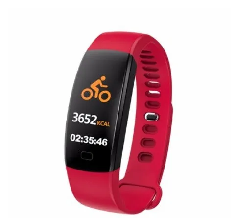 M2 smart bracelet with OLED display silicone band black colour showing health monitoring functions