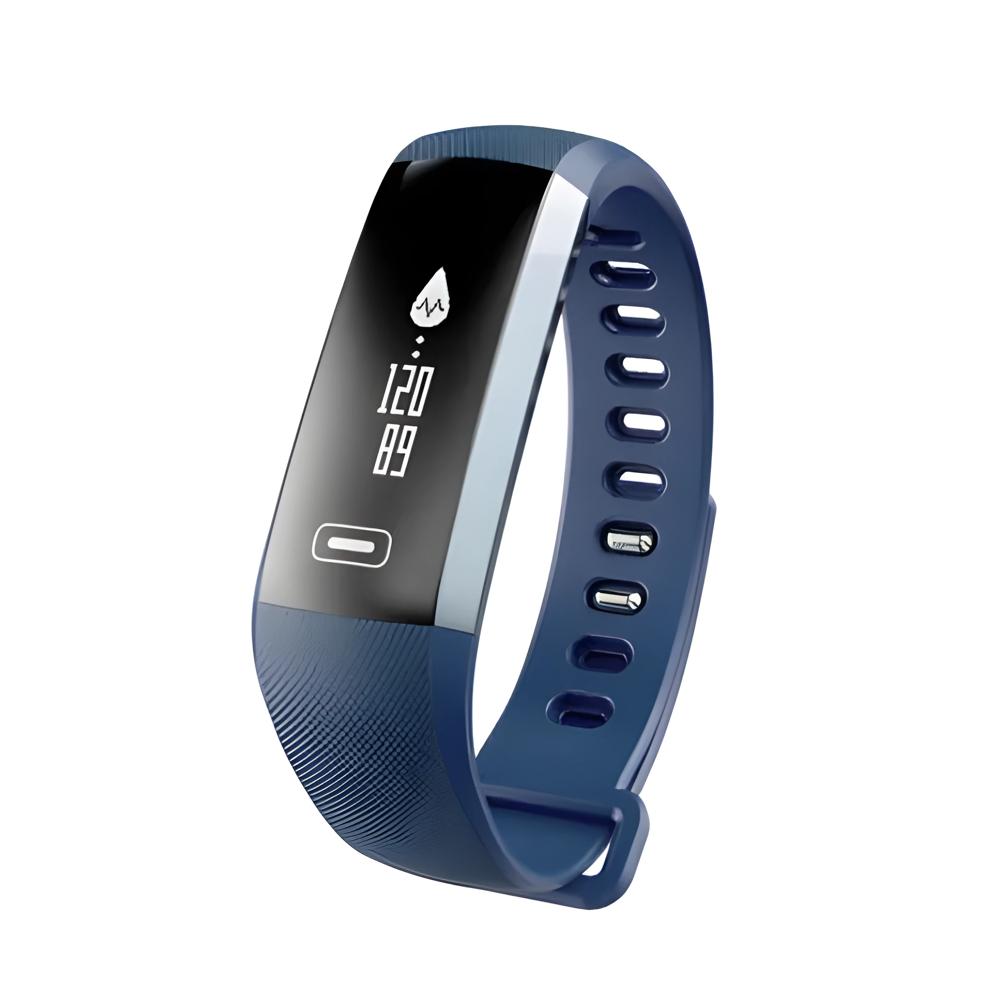 M2 smart bracelet with OLED display silicone band black colour showing health monitoring functions