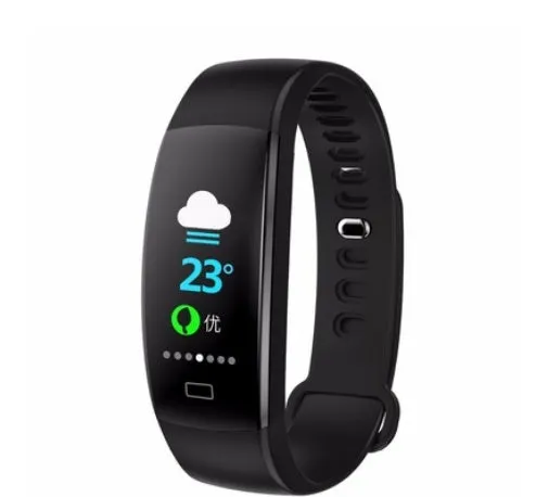 M2 smart bracelet with OLED display silicone band black colour showing health monitoring functions