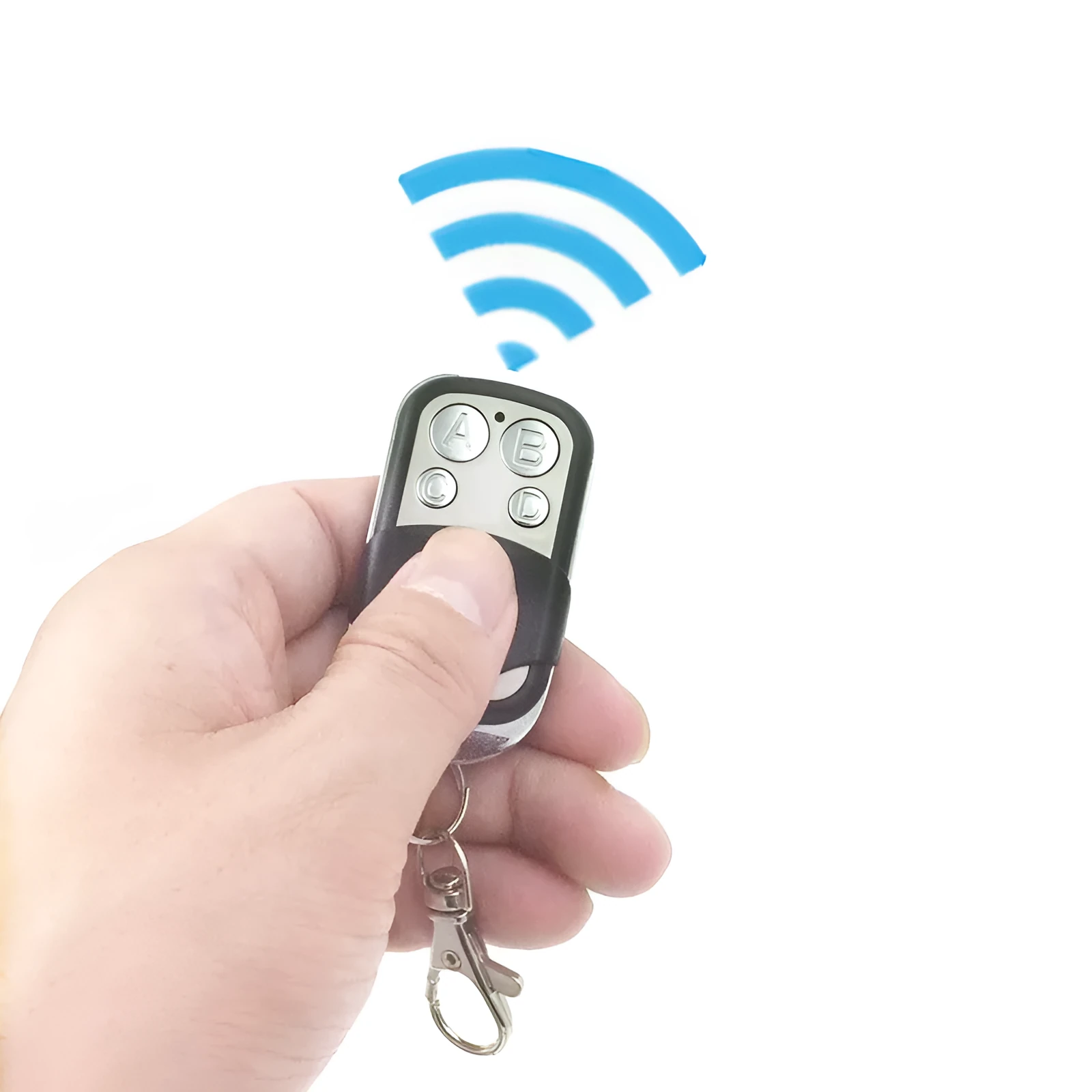 Wireless magnetic door sensor in black ABS plastic for 315MHz and 433MHz alarm systems